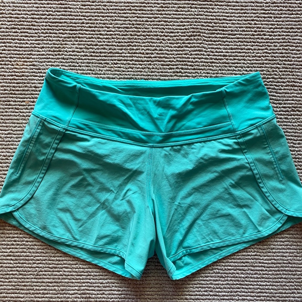 Lululemon run times short 4” inseam Bali breeze